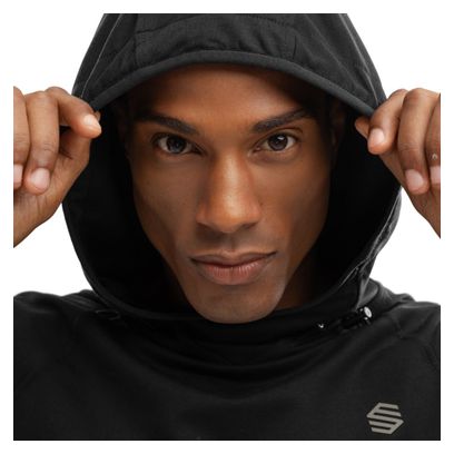 Sweat à capuche fitness homme Black Square Noir