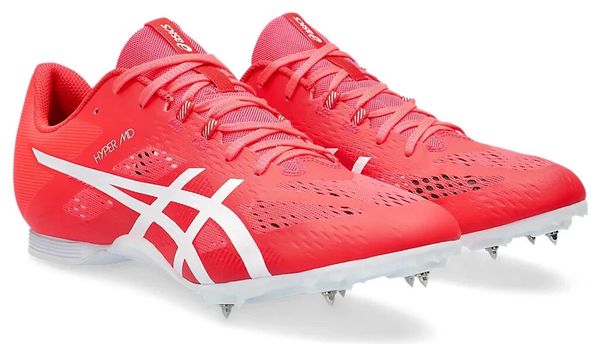 Asics Hyper MD 8 Leichtathletikschuhe Rot Weiß Unisex