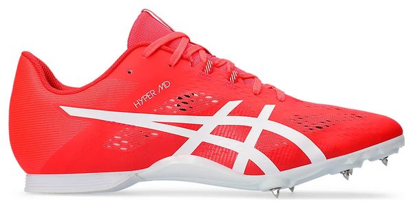 Zapatillas de Atletismo Unisex Asics Hyper MD 8 Rojo Blanco