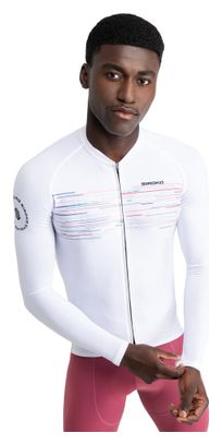 Maillot de cyclisme - AM RF - Manches longues - Vert/Blanc - Respirant