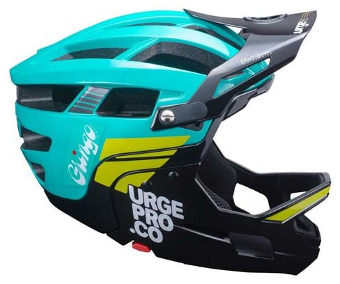 Casco Urge Gringo de la Pampa con mentoniera rimovibile blu nero