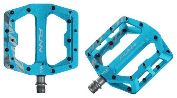 Pair of Funn Funndamental GRS Flat Pedals Turquoise