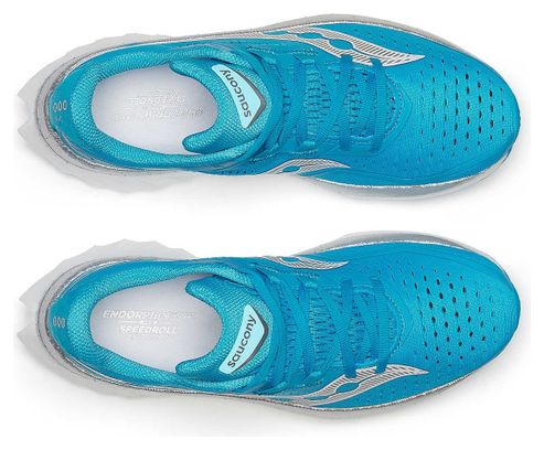 Saucony Endorphin Speed 4 Hardloopschoenen Blauw/Zilver Dames