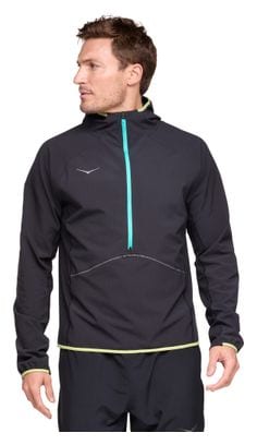 Hoka SkyGlow Heren 1/2 Zip Winddichte jas Zwart