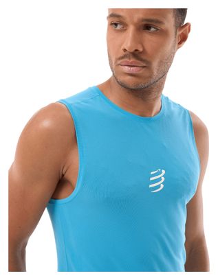 Camiseta sin mangas Compressport Trail Racing azul para hombre