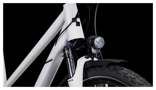 Cube Nature Pro Allroad Trapezio Bicicletta ibrida Shimano Cues 10S 700 mm Cotone Bianco Grigio 2025
