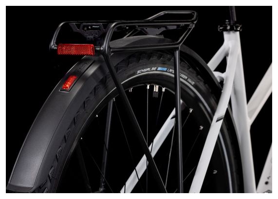 Cube Nature Pro Allroad Trapezio Bicicletta ibrida Shimano Cues 10S 700 mm Cotone Bianco Grigio 2025