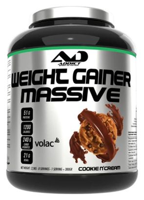 Weight Gainer Massive (2 5kg) - Addict Sport Nutrition - Fraise - Gainers