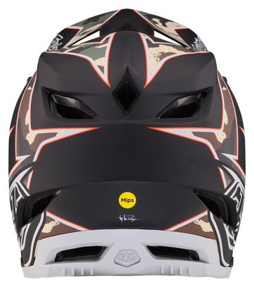 Troy Lee Designs D4 Composite Mips Matrix Camo Green Full Face Helm