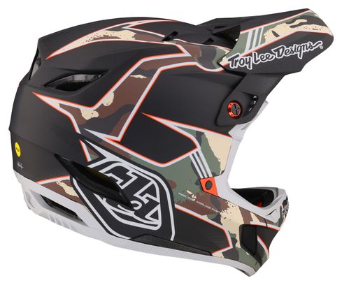 Troy Lee Designs D4 Composite Mips Matrix Camo Green Full Face Helm