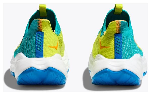 Hoka Carbon X 3 Blue Green Yellow Running Shoes