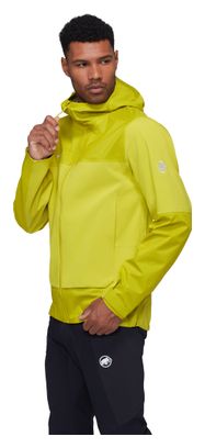Chaqueta impermeable Mammut Ducan Guide Hooded amarilla para hombre