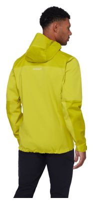 Chaqueta impermeable Mammut Ducan Guide Hooded amarilla para hombre