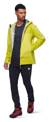 Chaqueta impermeable Mammut Ducan Guide Hooded amarilla para hombre