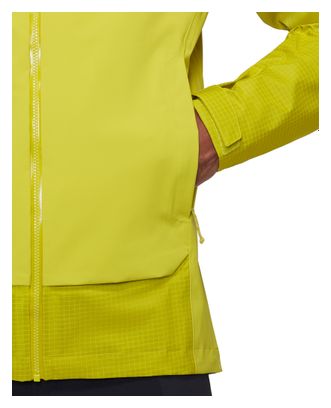 Chaqueta impermeable Mammut Ducan Guide Hooded amarilla para hombre