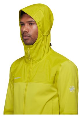 Chaqueta impermeable Mammut Ducan Guide Hooded amarilla para hombre