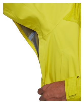 Chaqueta impermeable Mammut Ducan Guide Hooded amarilla para hombre