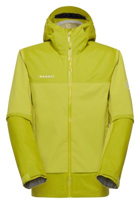 Chaqueta impermeable Mammut Ducan Guide Hooded amarilla para hombre