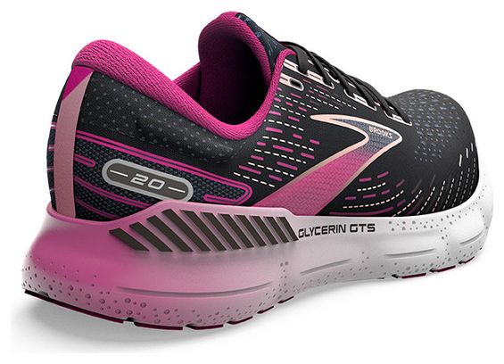 Brooks Glycerin GTS 20 Black Pink Women's Running Shoes
