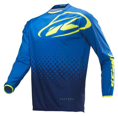 Kenny Factory Long Sleeves Jersey Blue / Neon Yellow