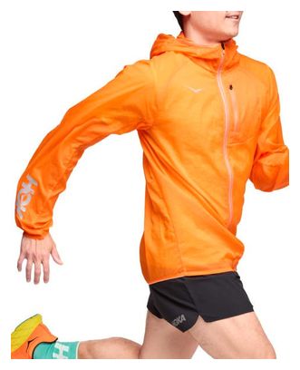 Veste coupe-vent Hoka Skyflow Viz Orange Homme