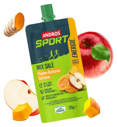 Andros Sport Energiepüree gesalzen - Apfel/Schwarzwurzel/Kurkuma 120g