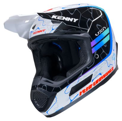 Casco grafico Integral Kenny Performance Blu/Bianco/Nero