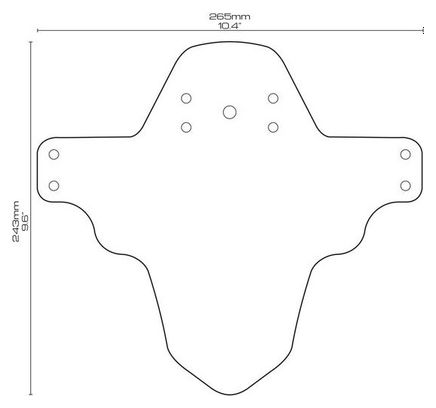 All Mountain Style Signature Voorspatbord Zwart / Wit