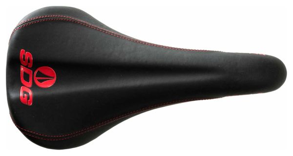 SDG Selle BEL AIR RL Acier Noir/Rouge