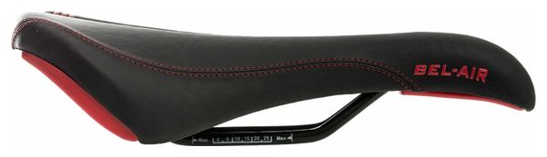 SDG Selle BEL AIR RL Acier Noir/Rouge