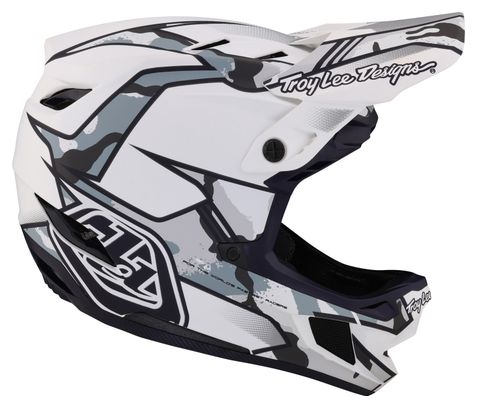 Troy Lee Designs D4 Composite Mips Matrix Camo White Full Face Helmet
