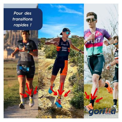 Lacets Rapide Triathlon Elastique Confort Optimal Silicone - noir