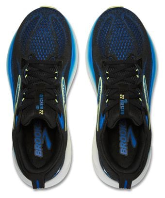 Chaussures Running Brooks Glycerin 22 Large Noir/Bleu/Jaune Homme