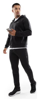 Sweat à capuche fitness zippé homme Intrepid Noir