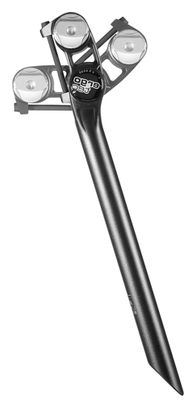 ERGOTEC Futura Sattelstütze 27.2mm | 340-400mm | Offset +10 bis -50mm Schwarz