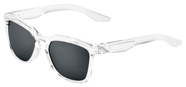 100% Hudson Brille Transparent - Schwarze verspiegelte Linsen