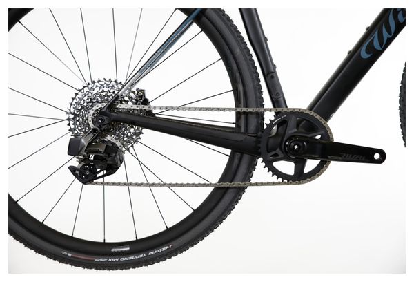 Bicicleta de gravilla Wilier Triestina Rave SLR Sram Rival XPLR eTap AXS 12S 700 mm Negro Gris Mate 2023