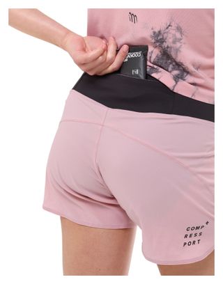 Short Compressport Performance Eat My Dust! Rose Femme