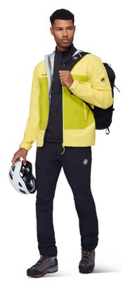 Giacca impermeabile Mammut Crag Hooded gialla da uomo