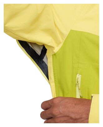 Giacca impermeabile Mammut Crag Hooded gialla da uomo