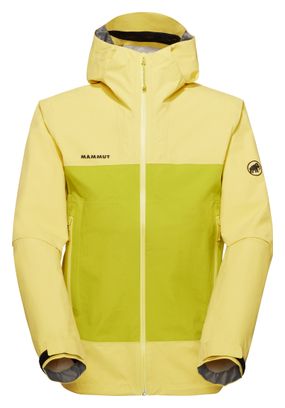 Giacca impermeabile Mammut Crag Hooded gialla da uomo