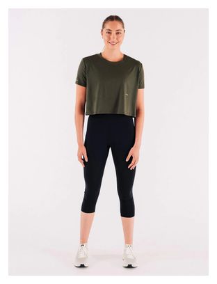 Running Circle Smooth Operator Khaki Crop Top