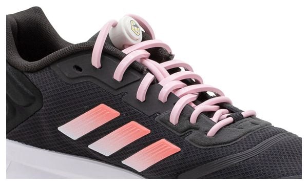 Lacets élastiques pour le running - silicone - rose pale