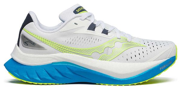 Saucony Endorphin Speed 4 Hardloopschoenen Wit/Geel/Blauw Dames