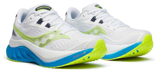 Saucony Endorphin Speed 4 Hardloopschoenen Wit/Geel/Blauw Dames