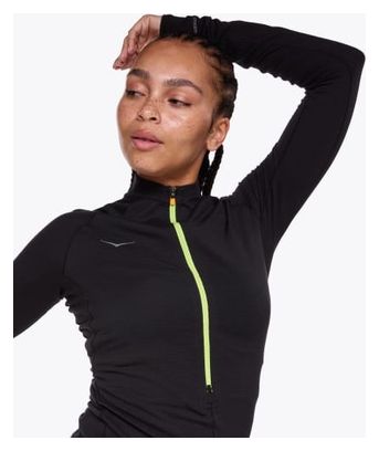 Haut 1/2 Zip Hoka BaseZip Noir Femme