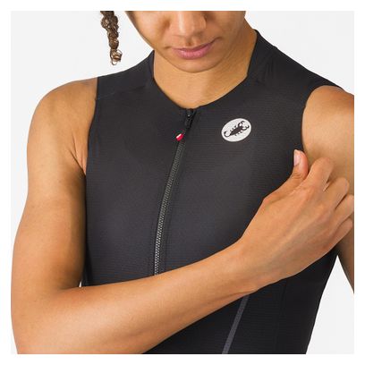 Maglia senza maniche Castelli Anima Flow Nero/Bianco da donna
