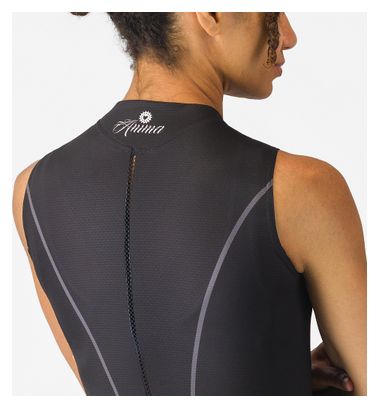Maglia senza maniche Castelli Anima Flow Nero/Bianco da donna