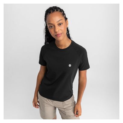 T-shirt randonnée manches courtes femme Eiger Noir