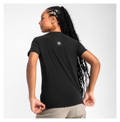 T-shirt randonnée manches courtes femme Eiger Noir